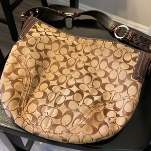 Coach signature large hobo shoulder purse